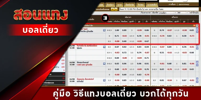 สอนแทงบอลเดี่ยว